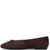 CLARKS WOMENS BEFANA BOW LEATHER FLATS - BROWN